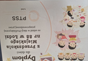 Dyplom za udział w akcji profilaktycznej