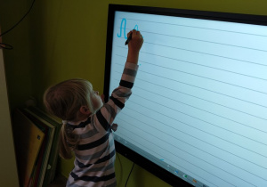 piszemy literkę na ekranie