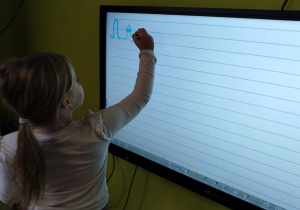 piszemy literkę na ekranie