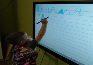 piszemy literkę na ekranie
