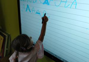 piszemy literkę na ekranie