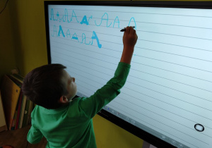 piszemy literkę na ekranie