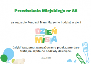 Podziękowanie za udział w akcji