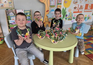 pokaz powstałych koszyczków