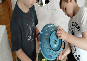 przesypywanie sałaty