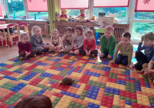 Dzieci poznają żółwia