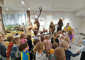 Dzieci poznają zwierzęta leśne