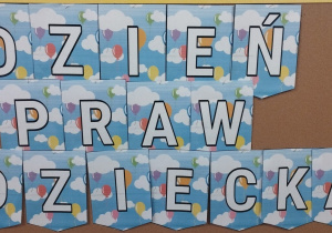 Napis Dzień Praw Dziecka.